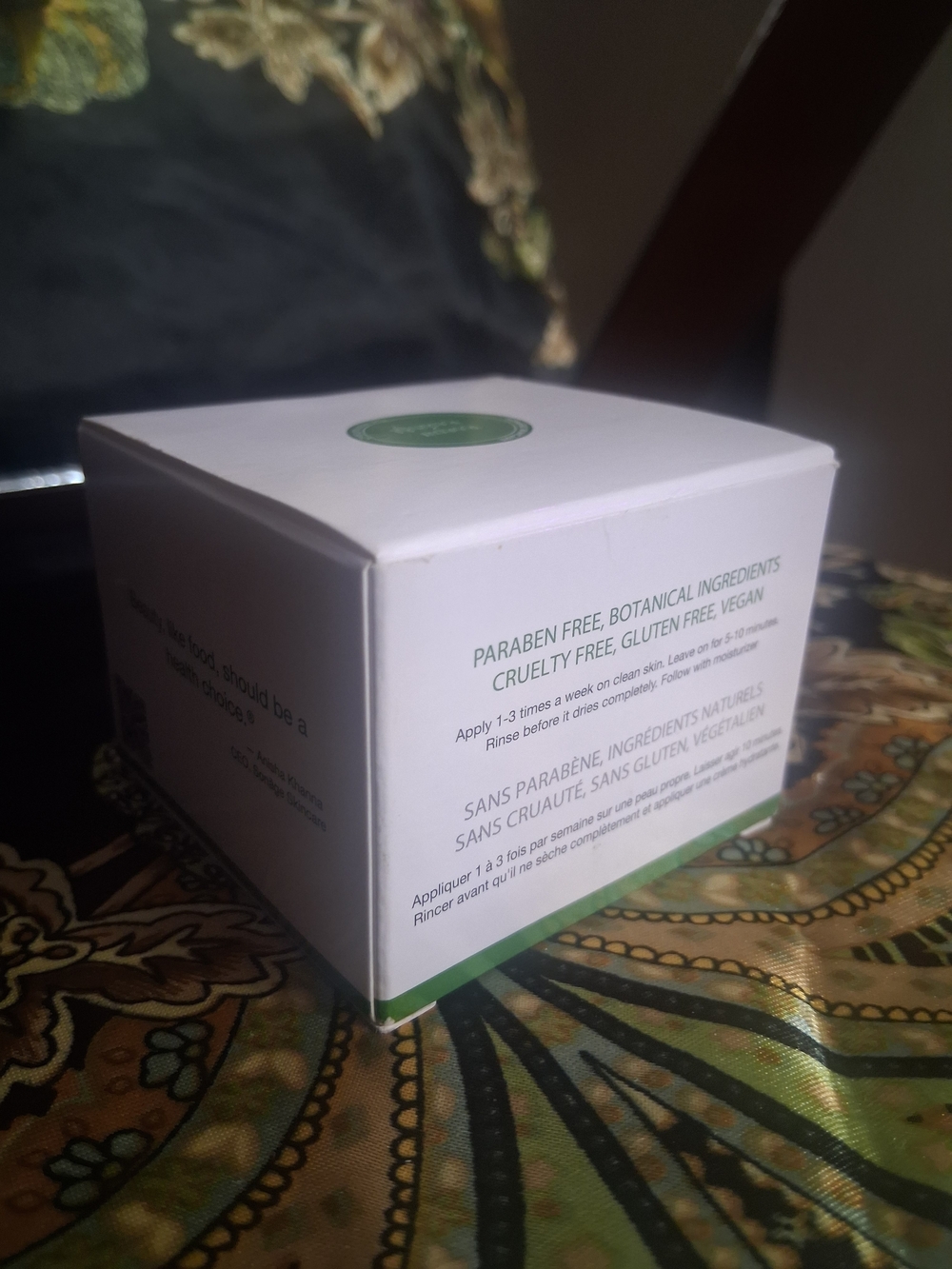 Sonäge Tulsi Soothing Tri Clay Mask – White & Green - Picture 2 of 3